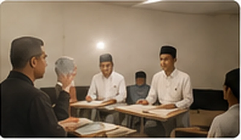 Kegiatan pembelajaran kelas di pesantren